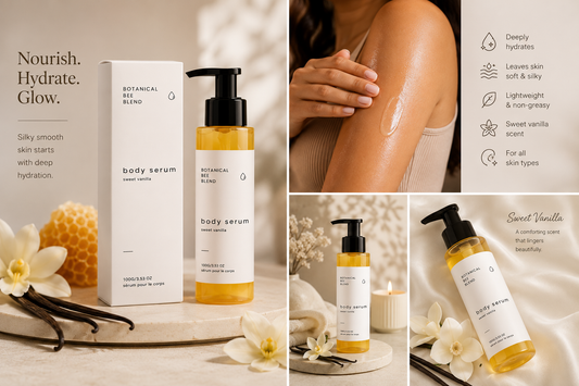 Botanical Bee Blend Sweet Vanilla Body Serum | Deep Hydration & Silky Smooth Skin | 100g