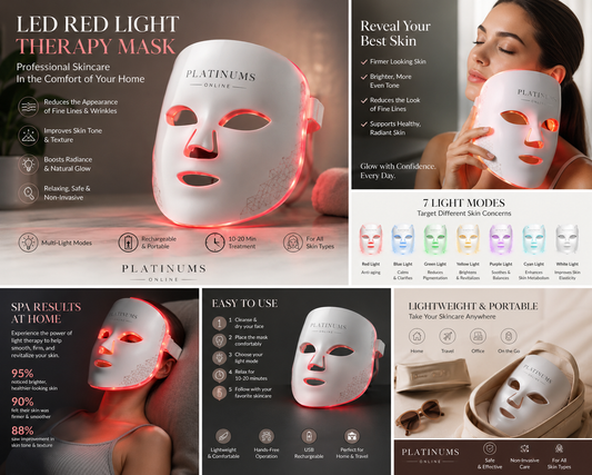 LED Red Light Therapy Face Mask