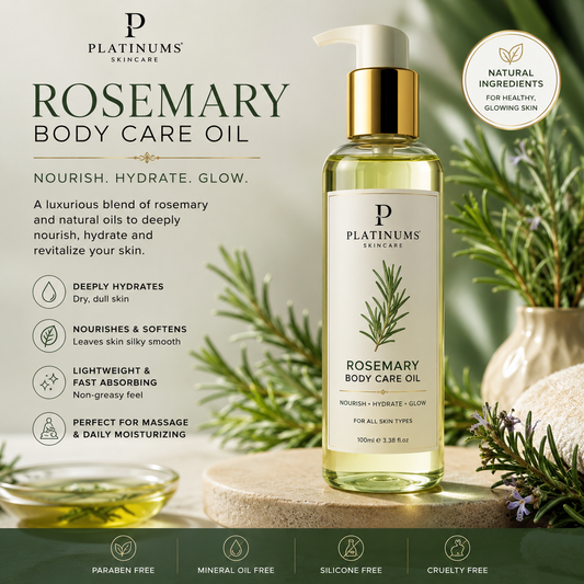 Rosemary Body Care Oil | Hydrating Moisturizing Body Oil | Platinums